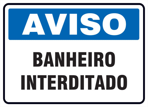 Aviso - Banheiro Interditado