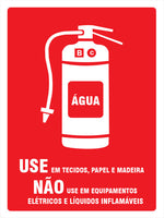 Sinalização de Emergência - Extintor - Água