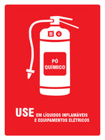 Sinalização de Emergência - Extintor - Pó Químico