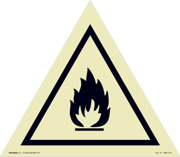 A2 - Sinalização de Alerta - Cuidado, Risco de Incêndio - Fotoluminescente