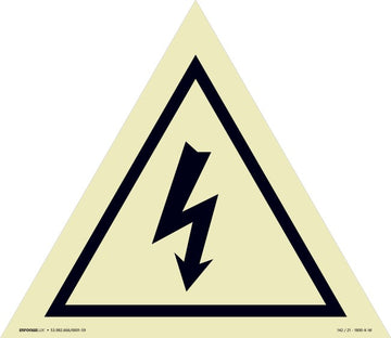 A5 - Sinalização de Alerta - Cuidado, Risco de Choque Elétrico - Fotoluminescente