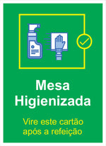 Cartão Mesa para Higienizar - (Frente)