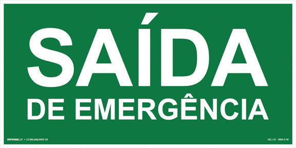 Saída de Emergência - Fotoluminescente