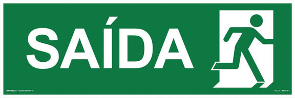 S14 - Saída de Emergência - Pictograma à Direita - Fotoluminescente