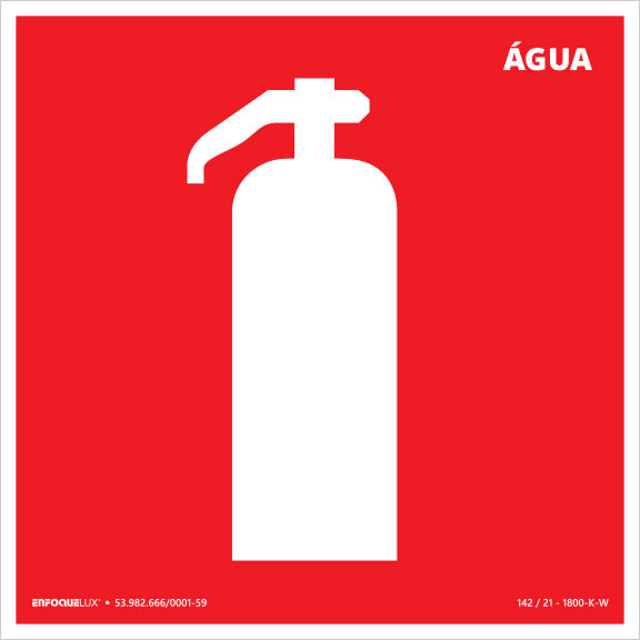 E5 - Sinalização de Incêndio e Alarme - Extintor Água - Fotoluminescente