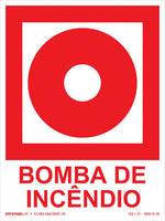 E3 - Sinalização de Incêndio e Alarme - Comando Manual de Bomba de Incêndio - Fotoluminescente