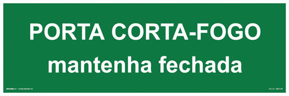 M4 - Sinalização de Emergência - Porta Corta-Fogo. Mantenha Fechada - Fotoluminescente