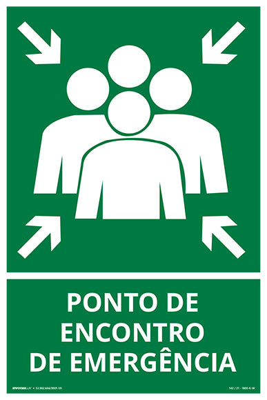 Ponto de Encontro de Emergência - Fotoluminescente