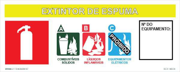 N4 - Sinalização de Emergência - Extintor de Espuma - Fotoluminescente