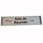 Sinalização Indicativa - Sala de Reunião Livre / Ocupada 30x6 cm
