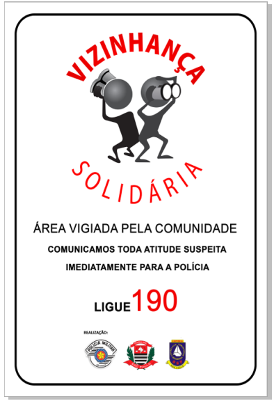 Vizinhança solidaria - Área vigiada