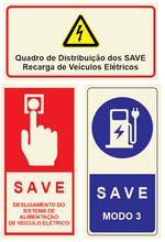 Kit Conjunto de Placas IT-41 SAVE recarga de veículos elétricos