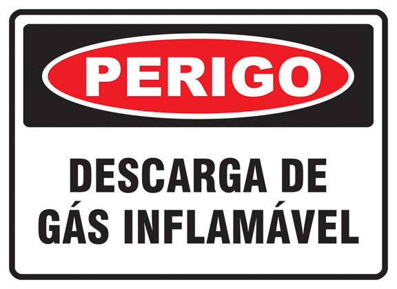 Perigo - Descarga de Gás Inflamável