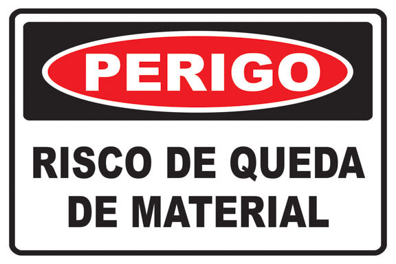 Perigo - Risco de Queda de Material