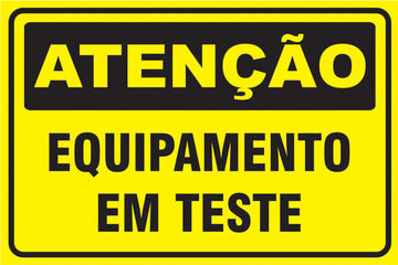 Atenção - Equipamento em Teste