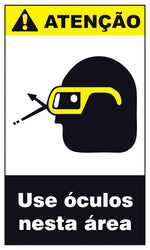 Atenção - Use Óculos Nesta Área