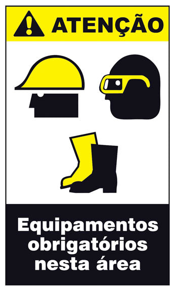 Atenção - Equipamentos Obrigatórios Nesta Área