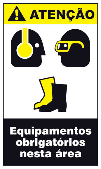 Atenção - Equipamentos Obrigatórios Nesta Área