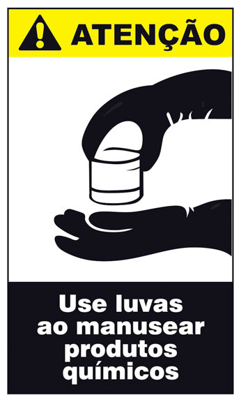 Atenção - Use Luvas ao Manusear Produtos Químicos