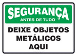 Segurança - Deixe Objetos Metálicos Aqui