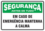 Segurança - Em Caso de Emergência Mantenha a Calma
