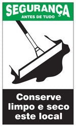 Segurança - Conserve Limpo e Seco Este Local