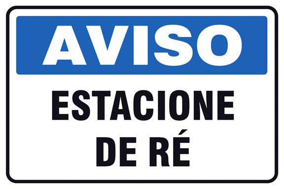 Aviso - Estacione de Ré