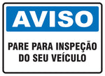 Aviso - Pare Para Inspeção do Seu Veículo