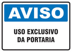Aviso - Uso Exclusivo da Portaria