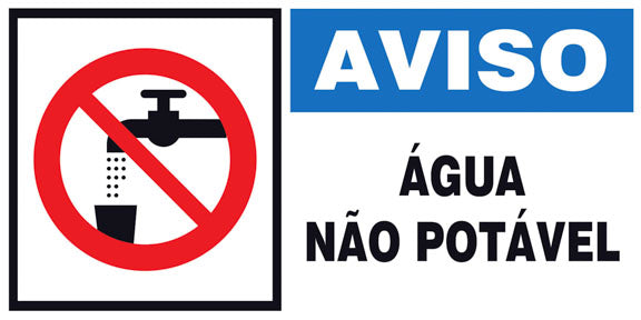 Aviso - Água Não Potável