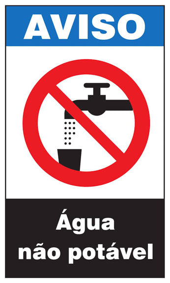 Aviso - Água Não Potável