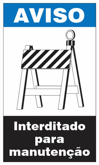 Aviso - Interditado para Manutenção