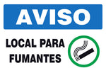 Aviso - Local para Fumantes