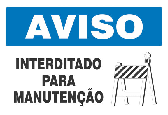 Aviso - Interditado para Manutenção
