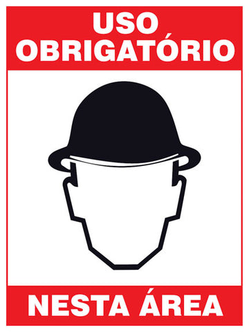 Uso Obrigatório Nesta Área - Capacete