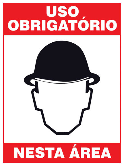 Uso Obrigatório Nesta Área - Capacete