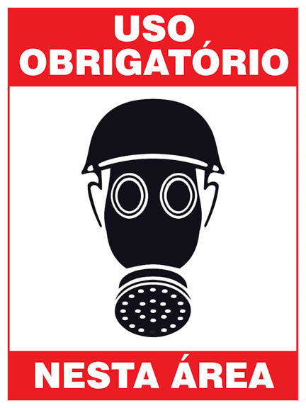Uso Obrigatório Nesta Área - Protetor Facial e de Capacete