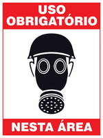 Uso Obrigatório Nesta Área - Protetor Facial e de Capacete