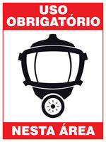Uso Obrigatório Nesta Área - Protetor Facial