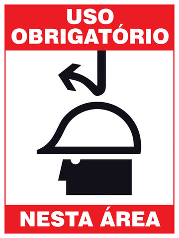 Uso Obrigatório Nesta Área - Capacete