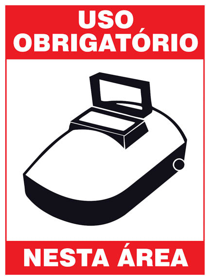 Uso Obrigatório Nesta Área - Máscara de Proteção Facial