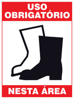 Uso Obrigatório Nesta Área - Botas de Proteção