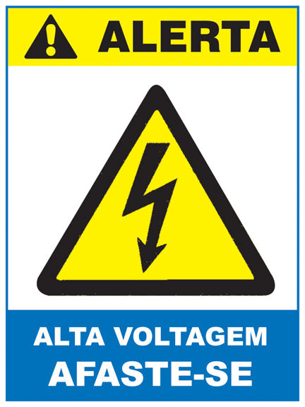 Alerta - Alta Voltagem. Afaste-se