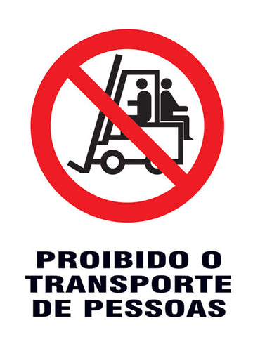 Proibido - Proibido o Transporte de Pessoas