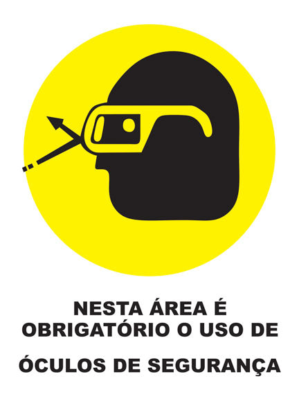 Nesta Área É Obrigatório o Uso de Óculos de Segurança