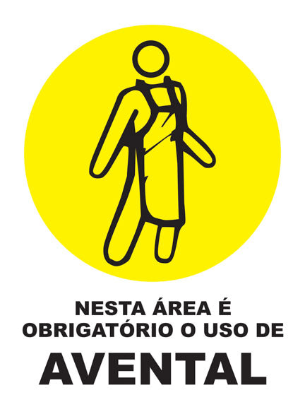 Nesta Área É Obrigatório o Uso de Avental
