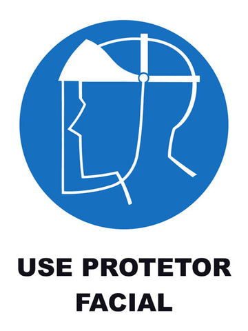 Use Protetor Facial - Sinalização de Segurança