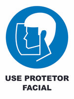 Use Protetor Facial - Sinalização de Segurança