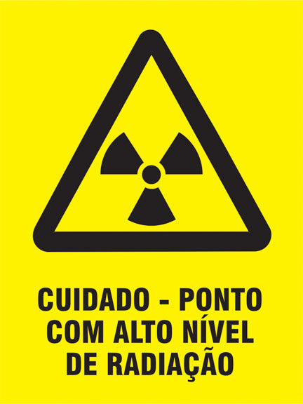 Cuidado - Ponto com Alto Nível de Radiação