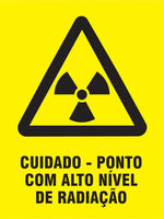 Cuidado - Ponto com Alto Nível de Radiação